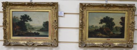 19th century English Schoolpair of oils on metal panelsRiver landscapes7 x 10in.