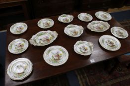 A Copeland Spode Asiatic pheasant dessert service