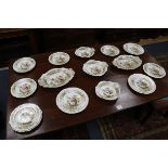 A Copeland Spode Asiatic pheasant dessert service