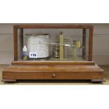 A Darton & Co barograph height 22.5cm width 39cm