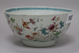 A Chinese famille rose bowl, Qianlong