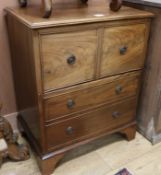 A Regency mahogany chest, W.64cm