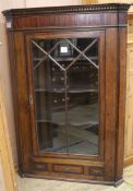 An oak Georgian corner cupboard, W.81cm