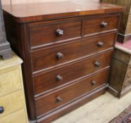 A large Victorian mahogany chest of drawers, W.122cm