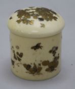 A Meiji period shibayama cylindrical box