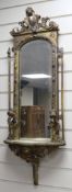 A pair of girandole wall mirrors W.35cm