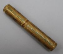 A French Prisoner of War straw work bodkin case