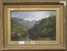 Henry Gummery (19th century)oil on canvasWooded river scenesigned11.5 x 17in.