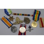 A group of medals etc