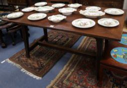An oak dining table, W.152cm