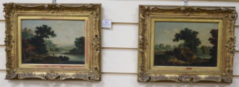 19th century English Schoolpair of oils on metal panelsRiver landscapes7 x 10in.