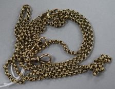 A 9ct gold chain, 20.3 grams, 92cm.