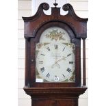 William Hood of Atherstone. An early 19th century oak thirty hour longcase clock H.217cm