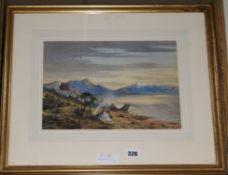 Mrs Basil Johnsonwatercolour'The Lake Tiberius, Morning 1877'22 x 32cm