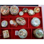 Nine Halcyon Days Enamels limited edition Royal Commemorative boxes and four non-limited edition