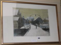 Michael Blakerlimited edition print'Ship Pier Wintery Afternoon'27 x 37.5cm