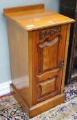 A pair of late Victorian mahogany beside cupboards W.38cm