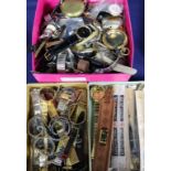 A quantity of assorted wrist watches and straps.
