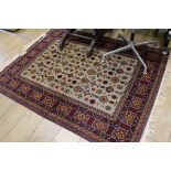 An Indian ivory ground rug 170 x 130cm