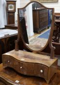 A mahogany toilet mirror W.53cm