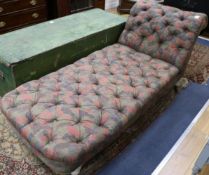 A Victorian day bed W.190cm