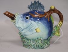 A Minton Archive Collection fish teapot, with certificate