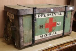 A Regimental medical chest W.75cm