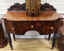 A William IV mahogany bowfront sideboard W.123cm