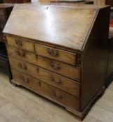 A Georgian mahogany bureau, W.118cm