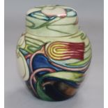 A Moorcroft 'Orchid Arabesque' ginger jar and cover by Emma Bossons, 2002