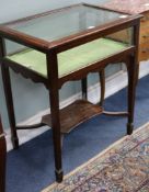 An Edwardian mahogany display table W.65cm