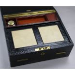A Victorian leather writing box