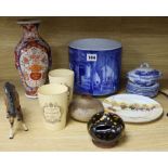 Mixed pottery, a Beswick horse, and a 19th century money box
