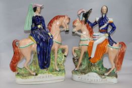 A pair of 19th century Staffordshire flatbacks