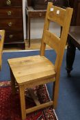 A set of 6 oak dining chairs