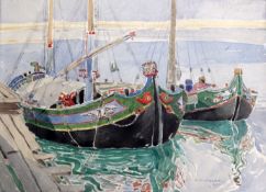 Mary McCrossan (d.1934)watercolourVenetian bargessigned and dated 192323 x 31cm.