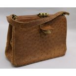 Ostrich skin bag