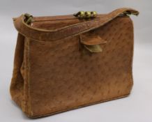 Ostrich skin bag