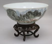 A boxed Chinese egg-shell porcelain bowl