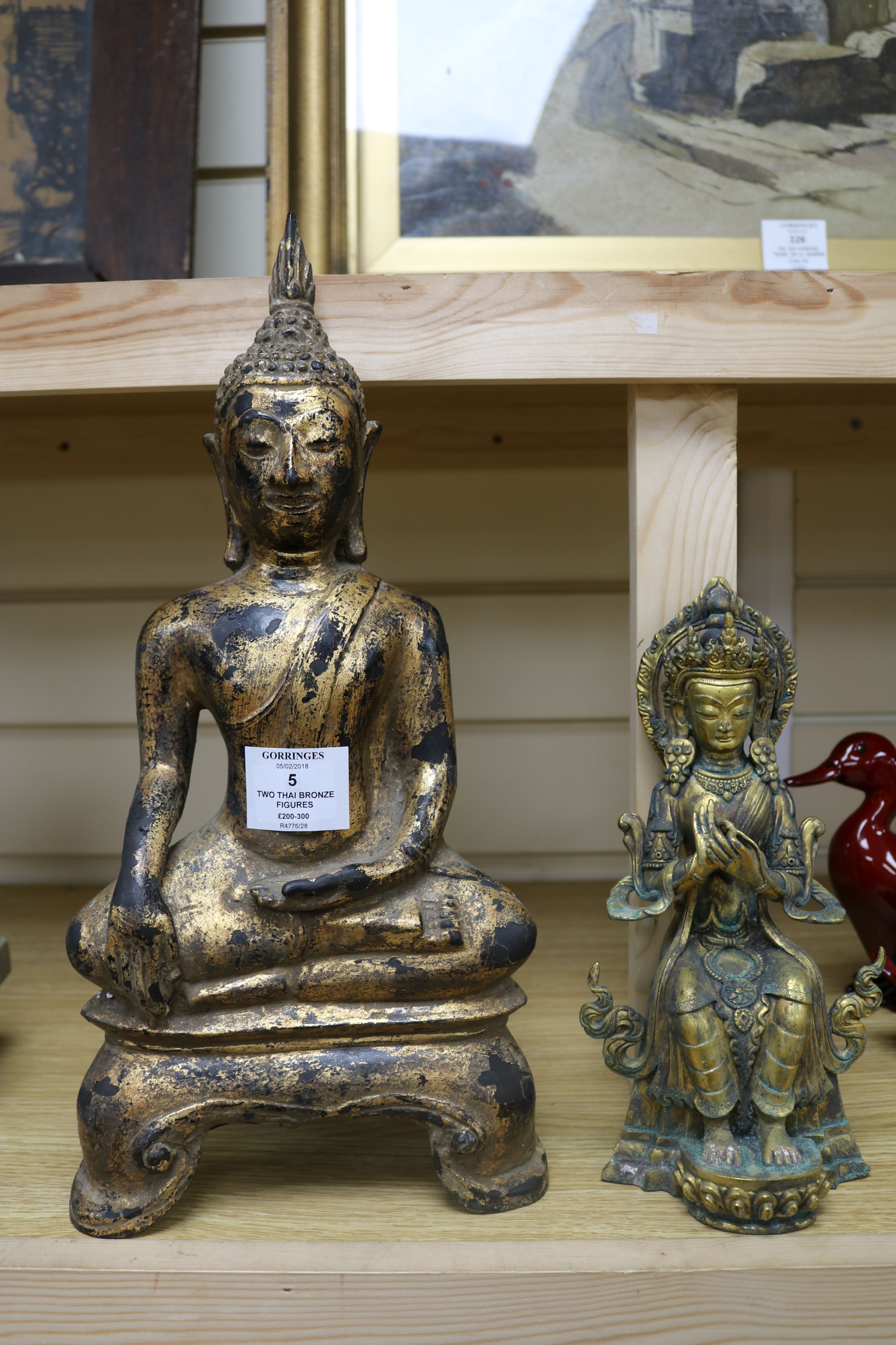 Two Thai bronze figures of Buddha - Bild 2 aus 7