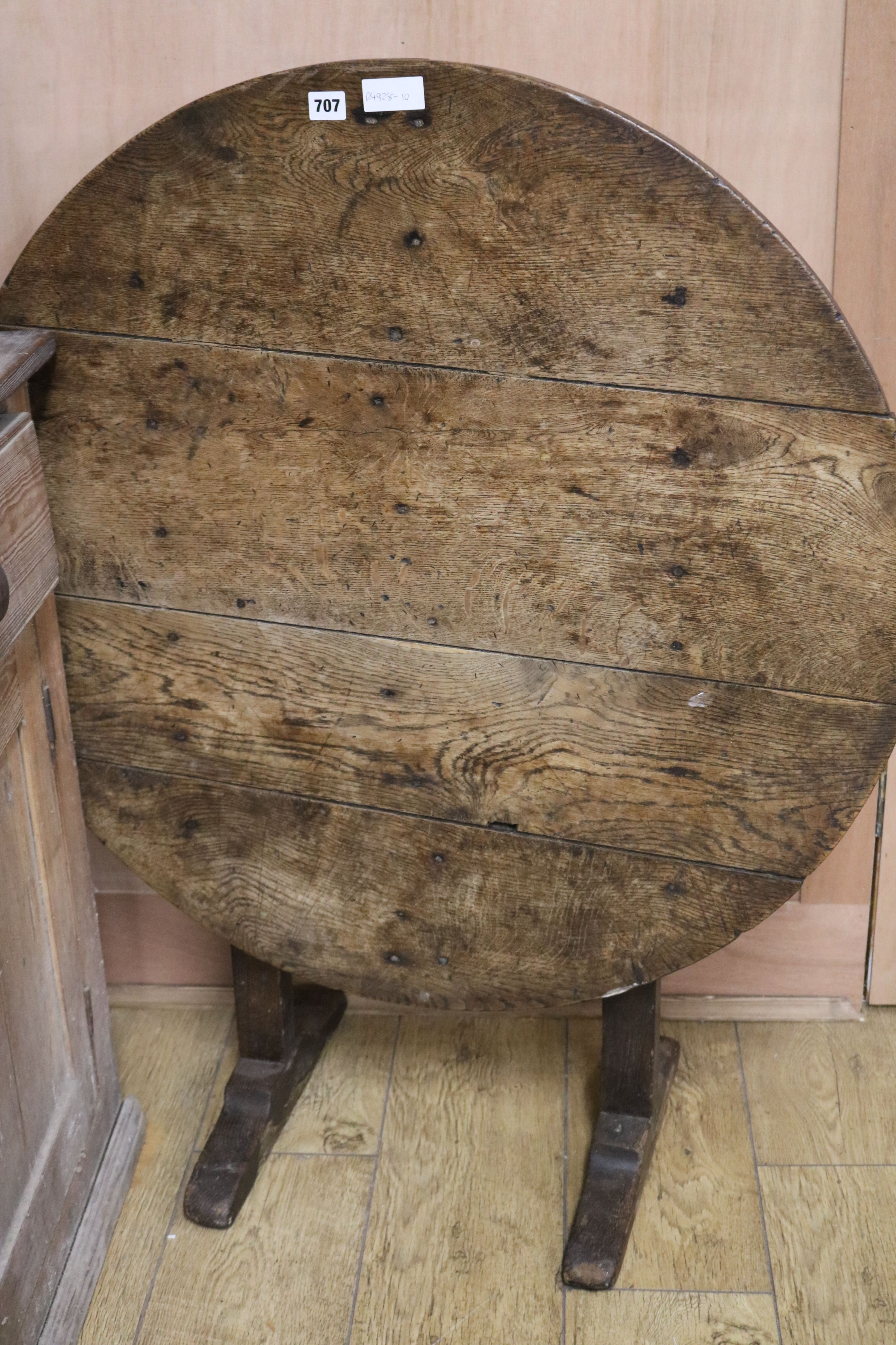 A table, French walnut wine tasting table W.88cm