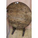 A table, French walnut wine tasting table W.88cm