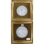 Two Wedgwood style framed wall plaques