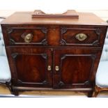 A George III Chippendale period secretaire cabinet W.107cm