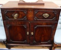 A George III Chippendale period secretaire cabinet W.107cm