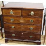 A George III mahogany chest of five drawers