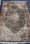 A Nain ivory ground rug 185 x 125cm