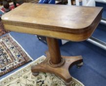 A mahogany card table W.91cm