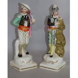 Two 19th century Staffordshire figures of bullfighters