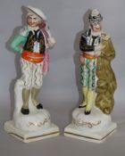 Two 19th century Staffordshire figures of bullfighters